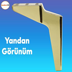 Logan Lüks Mobilya Kanepe Sehpa Tv Ünitesi Koltuk Ayağı 23 Cm Gold Altın Baza Ayak