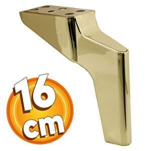 Logan Lüks Mobilya Kanepe Sehpa Tv Ünitesi Koltuk Ayağı 16 Cm Parlak Gold Baza Ayak