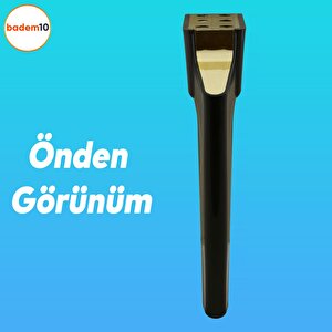 Logan Lüks Mobilya Kanepe Sehpa Tv Ünitesi Koltuk Ayağı 19 Cm Siyah Gold Baza Ayak