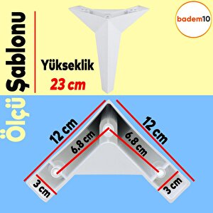 Kale Lüks Mobilya Kanepe Tv Ünitesi Koltuk Ayağı 23 Cm Beyaz Konsol Ayakları