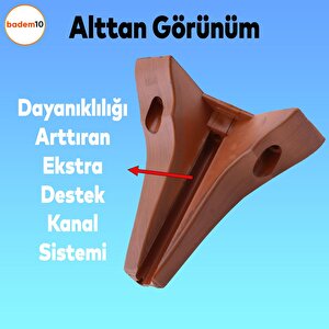 Seher 1 Çift Avangart Mobilya Kanepe Sehpa Çekyat Koltuk Ayağı 15 Cm Kahverengi Baza Ayakları
