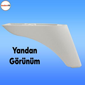 Göknar Lüks Mobilya Kanepe Sehpa Tv Ünitesi Koltuk Ayağı 10 Cm Beyaz Baza Ayakları