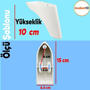Göknar Lüks Mobilya Kanepe Sehpa Tv Ünitesi Koltuk Ayağı 10 Cm Beyaz Baza Ayakları