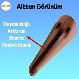 Napoli Lüks Mobilya Kanepe Tv Ünitesi Koltuk Ayağı 18 Cm Kahverengi Ahşap Desenli Konsol Ayakları