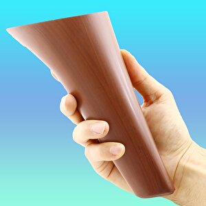 Napoli Lüks Mobilya Kanepe Tv Ünitesi Koltuk Ayağı 18 Cm Kahverengi Ahşap Desenli Konsol Ayakları