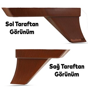 Dolap Venüs Lüks Mobilya Kanepe Sehpa Puf Köşe Koltuk Ayağı 10 Cm Kahverengi Ahşap Desenli Açılı