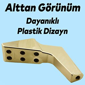 Logan Lüks Mobilya Kanepe Sehpa Tv Ünitesi Koltuk Ayağı 19 Cm Gold Altın Baza Ayak