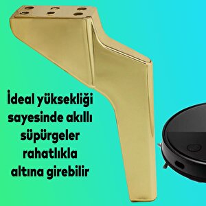 Logan Lüks Mobilya Kanepe Sehpa Tv Ünitesi Koltuk Ayağı 19 Cm Gold Altın Baza Ayak