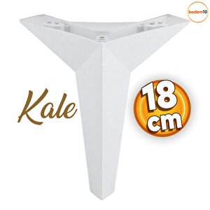 Kale Lüks Mobilya Kanepe Sehpa Tv Ünitesi Koltuk Ayağı 18 Cm Beyaz Baza Ayak