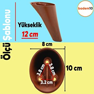 Napoli Lüks Mobilya Kanepe Tv Ünitesi Koltuk Ayağı 12 Cm Kahverengi Ahşap Desenli Baza Ayakları