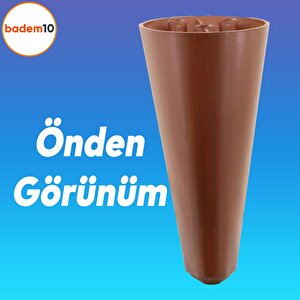 Napoli Lüks Mobilya Kanepe Tv Ünitesi Koltuk Ayağı 12 Cm Kahverengi Ahşap Desenli Baza Ayakları