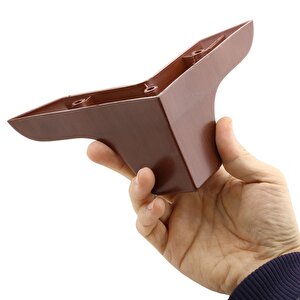 Altay Lüks Mobilya Kanepe Sehpa Puf Koltuk Ayağı 8 Cm Ahşap Desenli Kahverengi Baza Ayak