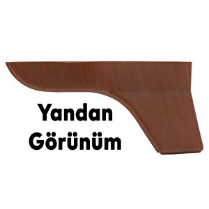 Altay Lüks Mobilya Kanepe Sehpa Puf Koltuk Ayağı 8 Cm Ahşap Desenli Kahverengi Baza Ayak