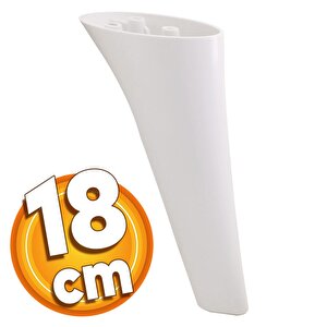 Napoli Lüks Mobilya Kanepe Tv Ünitesi Koltuk Ayağı 18 Cm Beyaz Konsol Ayakları