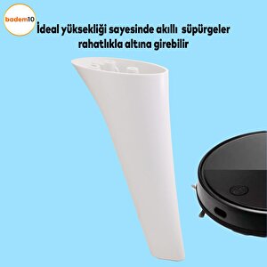 Napoli Lüks Mobilya Kanepe Tv Ünitesi Koltuk Ayağı 18 Cm Beyaz Konsol Ayakları