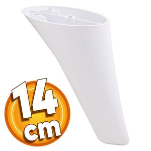 Napoli Lüks Mobilya Kanepe Sehpa Tv Ünitesi Koltuk Ayağı 14 Cm Beyaz Baza Ayak