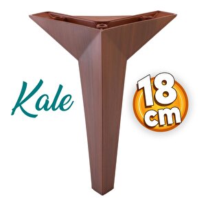 Kale Lüks Mobilya Kanepe Sehpa Tv Ünitesi Koltuk Ayağı 18 Cm Kahverengi Ahşap Desenli Baza Ayak