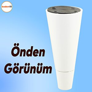 Konik Lüks Mobilya Kanepe Sehpa Tv Ünitesi Koltuk Ayağı 12 Cm Beyaz Ayak