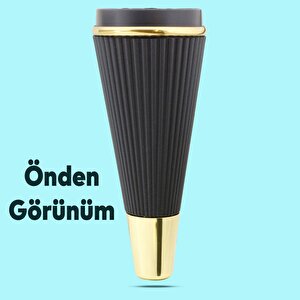 İron Lüks Mobilya Kanepe Sehpa Tv Ünitesi Koltuk Ayağı 19 Cm Siyah Gold Baza Ayak