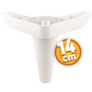 Aspen Lüks Mobilya Kanepe Koltuk Tv Ünitesi Baza Yükseltici Ayağı Ayakları 14 Cm Beyaz Ayak
