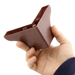 Rose Lüks Mobilya Kanepe Sehpa Puf Koltuk Ayağı 7.5 Cm Kahverengi Ahşap Desenli Baza Ayak