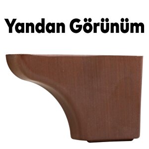 Rose Lüks Mobilya Kanepe Sehpa Puf Koltuk Ayağı 7.5 Cm Kahverengi Ahşap Desenli Baza Ayak