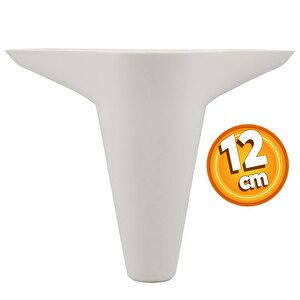 Aspen Mobilya Kanepe Sehpa Puf Koltuk Ayağı 12 Cm Beyaz Baza Ayak