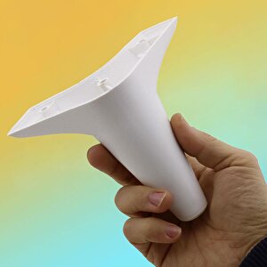 Aspen Mobilya Kanepe Sehpa Puf Koltuk Ayağı 12 Cm Beyaz Baza Ayak