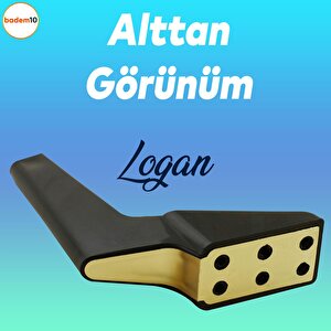 Logan Lüks Mobilya Kanepe Sehpa Tv Ünitesi Koltuk Ayağı 16 Cm Siyah Gold Baza Ayak