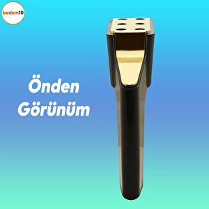 Logan Lüks Mobilya Kanepe Sehpa Tv Ünitesi Koltuk Ayağı 16 Cm Siyah Gold Baza Ayak