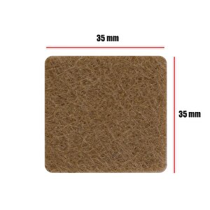 Nobel Masa Sandalye Parke Zemin Koruyucu Keçe Yapışkanlı 35x35 Mm (18'li Paket)