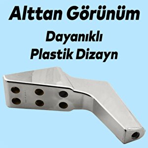Logan Lüks Mobilya Kanepe Sehpa Tv Ünitesi Koltuk Ayağı 19 Cm Krom Baza Ayak