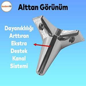 Aspen Lüks Mobilya Kanepe Koltuk Tv Ünitesi Baza Yükseltici Ayağı Ayakları 12 Cm Krom Plastik