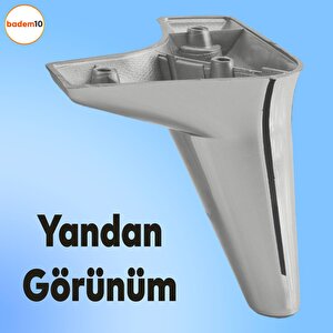 Aspen Lüks Mobilya Kanepe Koltuk Tv Ünitesi Baza Yükseltici Ayağı Ayakları 12 Cm Krom Plastik