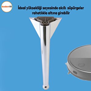 Gonca Lüks Mobilya Kanepe Sehpa Tv Ünitesi Koltuk Ayağı 23 Cm Krom Renk Baza Ayak