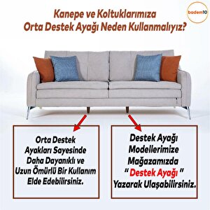 Gonca Lüks Mobilya Kanepe Sehpa Tv Ünitesi Koltuk Ayağı 23 Cm Krom Renk Baza Ayak