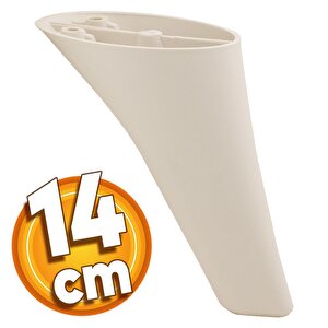 Napoli Lüks Mobilya Kanepe Sehpa Tv Ünitesi Koltuk Ayağı 14 Cm Krem Baza Ayakları