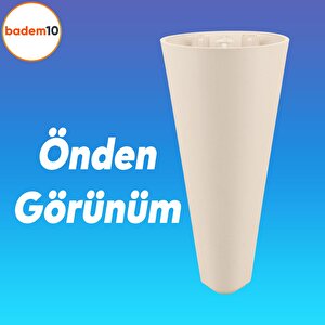 Napoli Lüks Mobilya Kanepe Sehpa Tv Ünitesi Koltuk Ayağı 14 Cm Krem Baza Ayakları