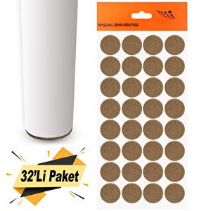 Nobel Masa Sandalye Parke Zemin Koruyucu Keçe Yapışkanlı 24 Mm (32'li Paket)
