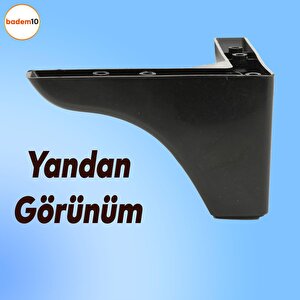 Bellona Mobilya Kanepe Sehpa Çekyat Tv Ünitesi Koltuk Ayağı 9.5 Cm Siyah Baza Ayak