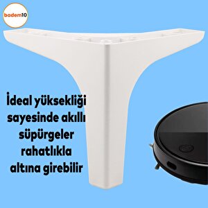 Sedef Lüks Mobilya Kanepe Sehpa Tv Ünitesi Koltuk Ayağı 14 Cm Beyaz Baza Ayak