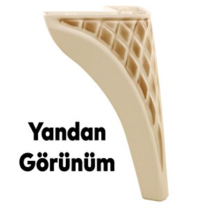 Petek Lüks Mobilya Kanepe Sehpa Tv Ünitesi Koltuk Puf Ayağı 20 Cm Krem Kahve Baza Ayak