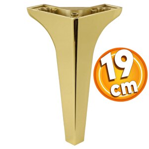 Sedef Lüks Mobilya Kanepe Sehpa Tv Ünitesi Koltuk Ayağı 19 Cm Altın Gold Baza Ayak