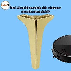 Sedef Lüks Mobilya Kanepe Sehpa Tv Ünitesi Koltuk Ayağı 19 Cm Altın Gold Baza Ayak
