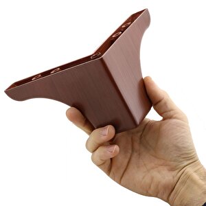 Rose Lüks Mobilya Kanepe Sehpa Puf Koltuk Ayağı 10 Cm Kahverengi Ahşap Desenli Baza Ayak