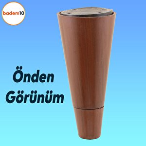 Konik Lüks Mobilya Kanepe Sehpa Tv Ünitesi Koltuk Ayağı 12 Cm Kahverengi Oval Baza Ayak