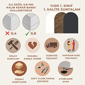 Çamaşır Ve Kurutma Maki̇nesi̇ Dolabı + Üst Dolabı 67x240 Cm