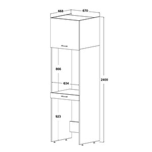 Çamaşır Ve Kurutma Maki̇nesi̇ Dolabı + Üst Dolabı 67x240 Cm