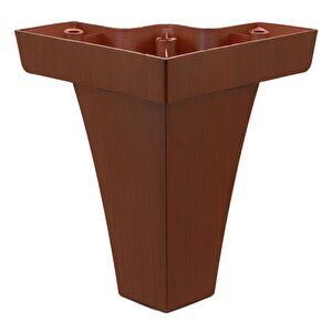 Venüs Mobilya Kanepe Sehpa Tv Ünitesi Koltuk Ayağı 14 Cm Kahverengi Ahşap Desenli Baza Ayak (4 Adet)