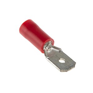 Plasti̇m 0,50-1,50 Mm Erkek Faston Tip İzoleli Kırmızı Kablo Ucu ( 200 Adet )